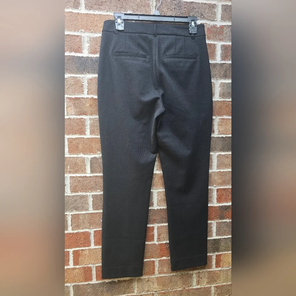 White House Black Market Black Floral Ankle Pants Women’s 4S Cropped Slim Workwe